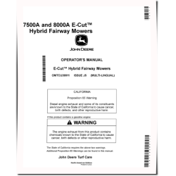 7500A and 8000A E-Cut Hybrid Fairway Mowers (SN: 030001 - 040000) (North America) Operators Manual (OMTCU39911)
