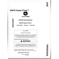 ZTrak Z997R (SN: 020001-030000) Max-Frame Mowers (North America) Operators Manual (OMTCU40074E)