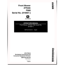 ZTrak F680 Front Mowers (SN: 010001 - 020000) (North America) Operators Manual (OMTCU51505)