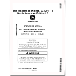 8RT 310, 8RT 340, 8RT 370 and 8RT 410 Tracked Tractors (SN: 933001 - 935000, N.America) Operators Manual (OMTR137898)