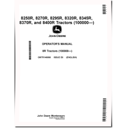 8250R, 8270R, 8295R, 8320R, 8345R, 8370R, 8400R Tractors (SN: from 100000, South America) Operators Manual (OMTR146860)
