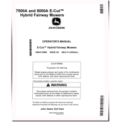 7500A and 8000A E-Cut Hybrid Fairway Mowers (SN: 040001 - 050000) (North America) Operators Manual (OMUC10906)