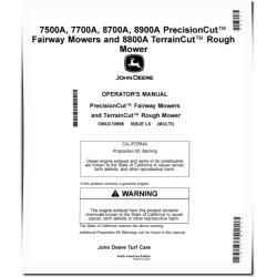 7500A,7700A,8700A(SN:040001-050000), 8900A(SN:010001-020000) Fairway; 8800A Rough Mower, N.America, Operator Manual (OMUC10996)