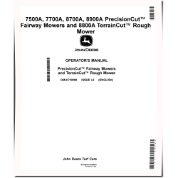 7500A,7700A,8700A(SN:040001-050000), 8900A(SN:010001-020000) Fairway; 8800A Rough Mowers, Europe, Operators Manual (OMUC10998)