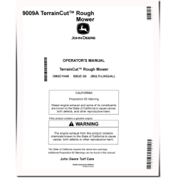 TerrainCut 9009A Rough Mowers (SN: 020001 - 030000) (North America) Operators Manual (OMUC11045)