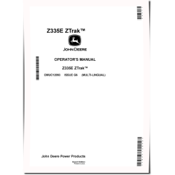 ZTrak Z335E (SN: 010001-050000) Zero-Turn Mowers (Export Edition) Operators Manual (OMUC12093)