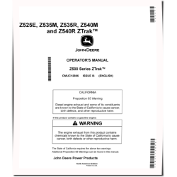 ZTrak Z525E, Z535M, Z535R, Z540M, Z540R (SN: 050001-080000) Zero-Turn Mowers (North America) Operators Manual (OMUC12696)