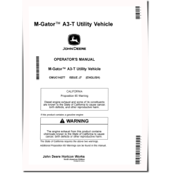 M-Gator A3-T Utility Vehicles (SN: 040001 - 050000) (North America) Operators Manual (OMUC14277)