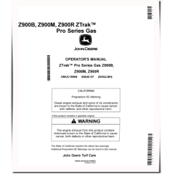 ZTrak Pro Z915B, Z920M/R, Z930M/R, Z950M/R, Z960R, Z970R Zero-Turn Mowers (North America) Operators Manual (OMUC15069E)