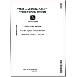 7500A and 8000A E-Cut Hybrid Fairway Mowers (SN: 050001 - 065000) (Europe) Operators Manual (OMUC15576)