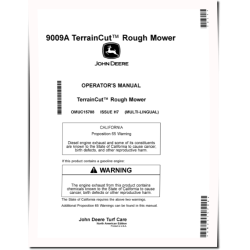 TerrainCut 9009A Rough Mowers (SN: 030001 - 040000) (North America) Operators Manual (OMUC15708)