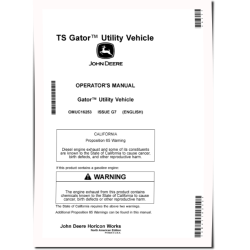 TS 4x2 Gator Utility Vehicles (SN: 130001 - 140000) (North America) Operators Manual (OMUC16253)