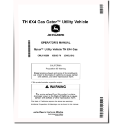 TH 6x4 Gas Gator Utility Vehicles (SN: 130001 - 150000) (North America) Operators Manual (OMUC16256)