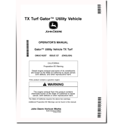TX Turf Gator Utility Vehicles (SN: 130001 - 140000) (North America) Operators Manual (OMUC16257)