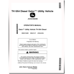 TH 6x4 Diesel Gator Utility Vehicles (SN: 130001 - 140000) (North America) Operators Manual (OMUC16258)