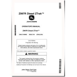 ZTrak Z997R (SN: 050001-070000) Max-Frame Mowers (North America) Operators Manual (OMUC16696E)