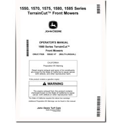 1550, 1570, 1575, 1580 and 1585 TerrainCut Front Mowers (SN:040001-050000) (N.America) Operators Manual (OMUC17026)