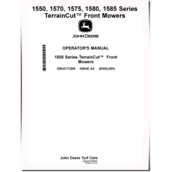 1550, 1570, 1575, 1580 and 1585 TerrainCut Front Mowers (SN:040001-050000) (Export) Operators Manual (OMUC17206)