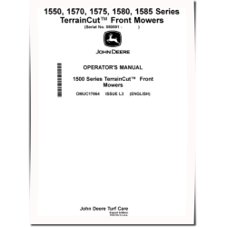 1550, 1570, 1575, 1580 and 1585 TerrainCut Front Mowers (SN:050001-070000) (Export) Operators Manual (OMUC17864)