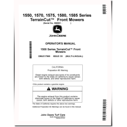 1550, 1570, 1575, 1580 and 1585 TerrainCut Front Mowers (SN:050001-070000) (N.America) Operators Manual (OMUC17865)