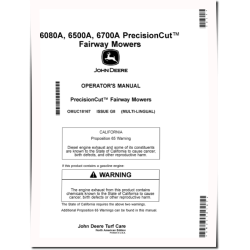 PrecisionCut 6080A, 6500A and 6700A Fairway Mowers (SN:010001-020000) (North America) Operators Manual (OMUC18167)