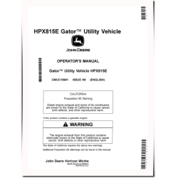 HPX815E Gator Utility Vehicles (SN: 020001 - 030000) (North America) Operators Manual (OMUC18681)