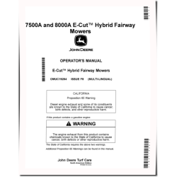 7500A and 8000A E-Cut Hybrid Fairway Mowers (SN: 060001 - 070000) (North America) Operators Manual (OMUC19264)