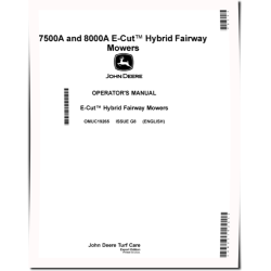 7500A and 8000A E-Cut Hybrid Fairway Mowers (SN: 060001 - 070000) (Export Edition) Operators Manual (OMUC19265)