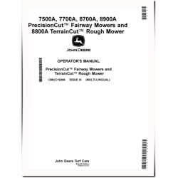 7500A,7700A,8700A(SN:060001-110000), 8900A(SN:030001-080000) Fairway; 8800A Rough Mowers, Export, Operators Manual (OMUC19286)