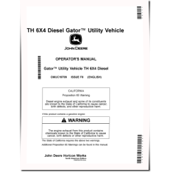 TH 6x4 Diesel Gator Utility Vehicles (SN: 140001 - 150000) (North America) Operators Manual (OMUC19709)