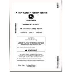 TX Turf Gator Utility Vehicles (SN: 140001 - 150000) (North America) Operators Manual (OMUC20368)