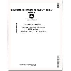 XUV590M and XUV590M S4 Gator Utility Vehicles (SN: 020001 - 030000) (Export Edition) Operators Manual (OMUC21097)