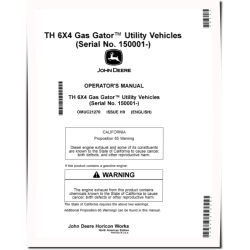 TH 6x4 Gas Gator Utility Vehicles (SN: 150001 - 160000) (North America) Operators Manual (OMUC21270)