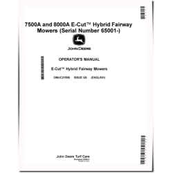 7500A and 8000A E-Cut Hybrid Fairway Mowers (SN: 065001 - 070000) (Europe) Operators Manual (OMUC21596)