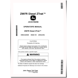 ZTrak Z997R (SN: 070001-080000) Max-Frame Mowers (North America) Operators Manual (OMUC22394E)