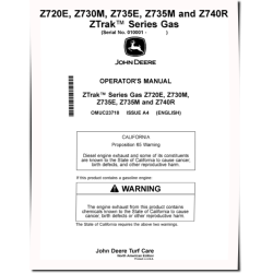 ZTrak Z720E, Z730M, Z735E, Z735M, Z740R (SN: 010001-020000) Zero-Turn Mowers (North America) Operators Manual (OMUC23718)