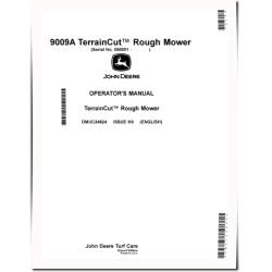 TerrainCut 9009A Rough Mowers (SN: 050001 - 090000) (Export Edition) Operators Manual (OMUC24624)