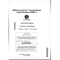 TerrainCut 9009A Rough Mowers (SN: 050001 - 060000) (North America) Operators Manual (OMUC24989)