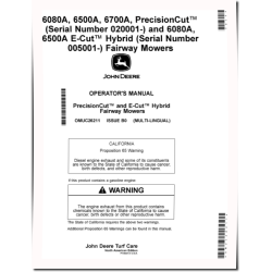 PrecisionCut 6080A,6500A,6700A(SN:020001-030000); 6080A,6500A E-Cut Hybrid Fairway Mower, N.A. Operators Manual (OMUC26211)