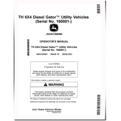 TH 6x4 Diesel Gator Utility Vehicles (SN: 160001 - 180000) (North America) Operators Manual (OMUC26261)