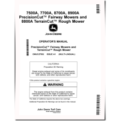 7500A,7700A,8700A(SN:080001-100000), 8900A(SN:050001-070000) Fairway; 8800A Rough Mower, N.America, Operator Manual (OMUC27552)
