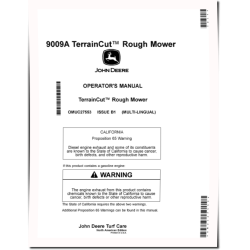 TerrainCut 9009A Rough Mowers (SN: 060001 - 080000) (North America) Operators Manual (OMUC27553)
