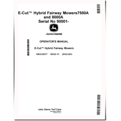 7500A and 8000A E-Cut Hybrid Fairway Mowers (SN: 090001 - 130000) (Europe) Operators Manual (OMUC29377)