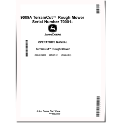 TerrainCut 9009A Rough Mowers (SN: 070001 - 090000) (Europe) Operators Manual (OMUC29610)