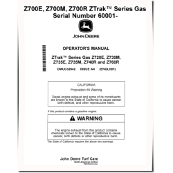 ZTrak Z720E, Z730M, Z735E, Z735M, Z740R, Z760R (SN:060001-090000) Zero-Turn Mowers (North America) Operators Manual (OMUC32642)