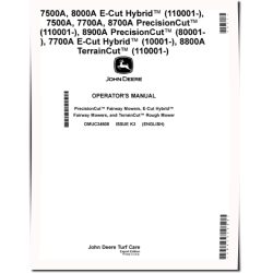 7500A,7700A,8700A,8900A Fairway; 7500A,7700A,8000A Hybrid Fairway; 8800A Rough Mowers (Export) Operators Manual (OMUC34608)