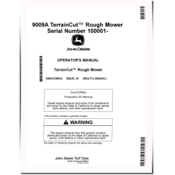 TerrainCut 9009A Rough Mowers (SN: 100001 - 110000) (North America) Operators Manual (OMUC39834)