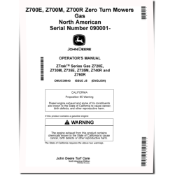 ZTrak Z720E, Z730M, Z735E, Z735M, Z740R, Z760R (SN:090001-100000) Zero-Turn Mowers (North America) Operators Manual (OMUC39843)