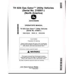 TH 6x4 Gas Gator Utility Vehicles (SN: from 210001) (North America) Operators Manual (OMUC42345)