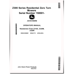 ZTrak Z315E, Z320M and Z320R (SN: 150001-200000) Zero-Turn Mowers (Export Edition) Operators Manual (OMUC45282E)